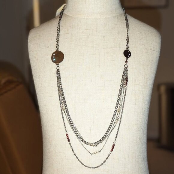 *3 FOR $9* Apt. 9 Multi Multiple Strand Beaded Chain Adjustable Length Necklace - Picture 1 of 5